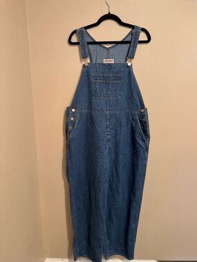 Vintage LONDONJEAN 100% Cotton Denim Overalls in Blue with Tan Patch
